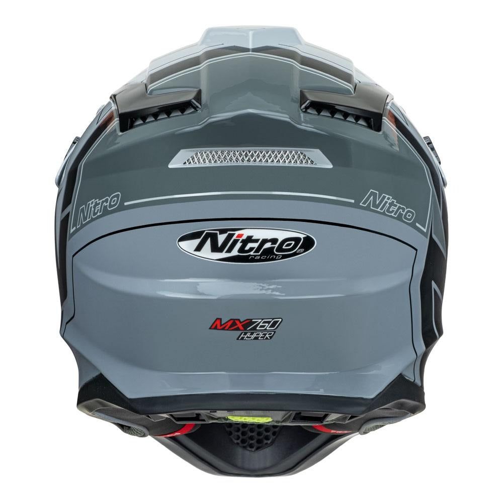 Nitro MX760 Hyper Gloss Silver/Grey/Black/Dark Grey Helmet