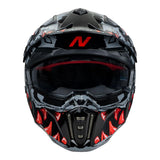 Nitro NZ302 Toxic Gloss Grey/Red Helmet