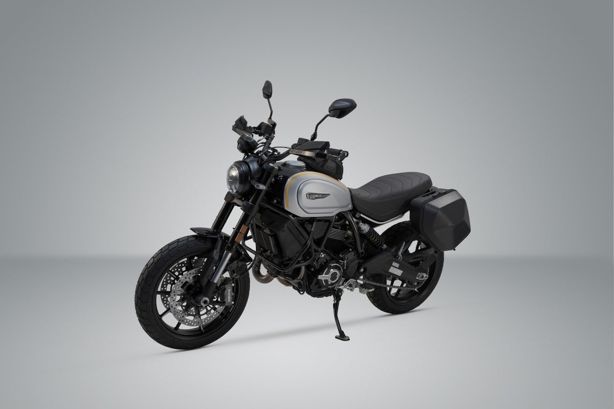 SW-Motech SW-BCHTA2296130000-B URBAN ABS Black Side Case System for Ducati Scrambler 1100 Sport Pro 19-Up/Scrambler 1100 Tribute Pro 21-Up