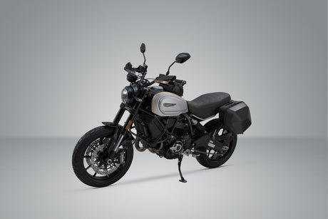 SW-Motech SW-BCHTA2296130000-B URBAN ABS Black Side Case System for Ducati Scrambler 1100 Sport Pro 19-Up/Scrambler 1100 Tribute Pro 21-Up