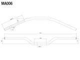 Rizoma Conical Aluminium 28.5mm x 745mm x 30mm Handlebar Silver