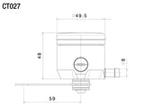 Rizoma Piston Brake Fluid Reservoir 35ml Black for Aprilia/BMW/Ducati/Honda/Kawasaki/KTM/MV Agusta/Suzuki/Triumph/Yamaha