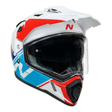 Nitro MX780 Gloss White/Light Blue/Red/Blue Adventure Helmet