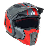 Nitro NZ302 Fighter Gloss Grey/Orange Helmet