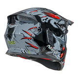 Nitro NZ302 Toxic Gloss Grey/Red Helmet