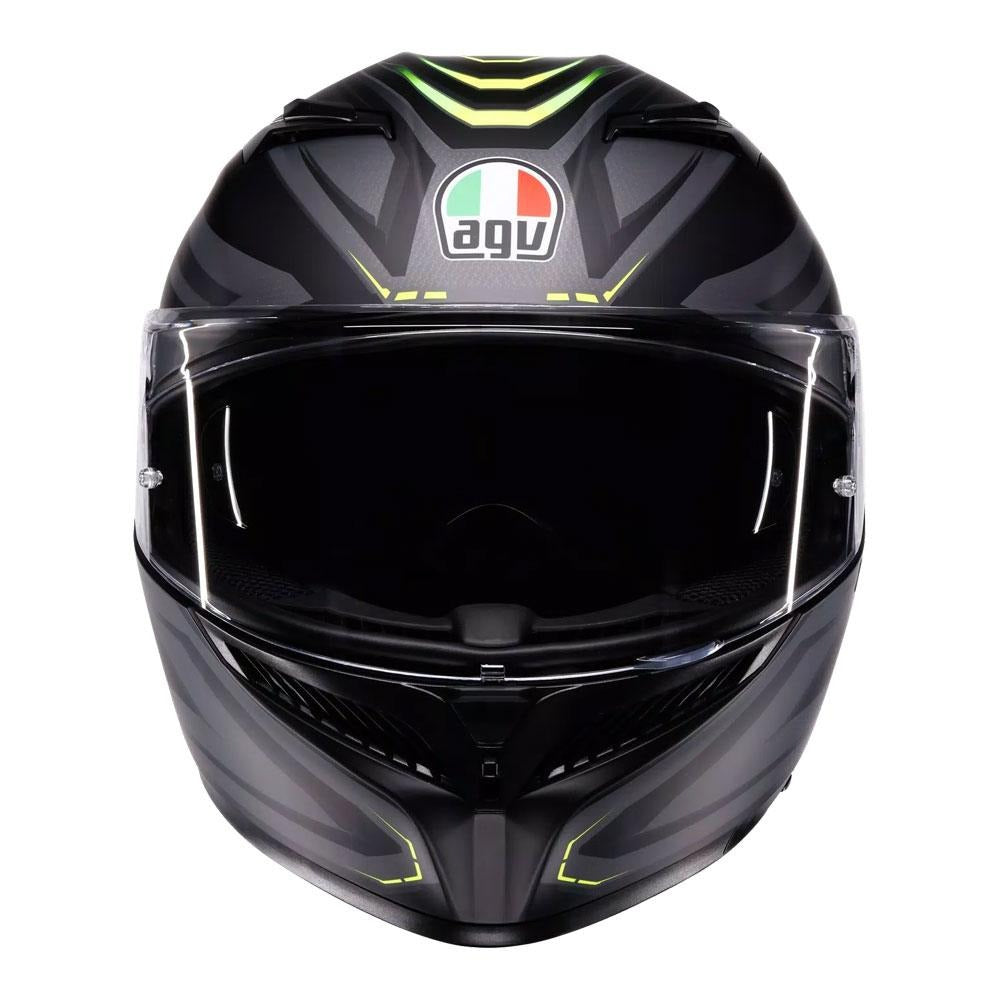 AGV K3 Syth Matte Black/Fluro Yellow Helmet