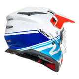 Nitro MX780 Gloss White/Light Blue/Red/Blue Adventure Helmet