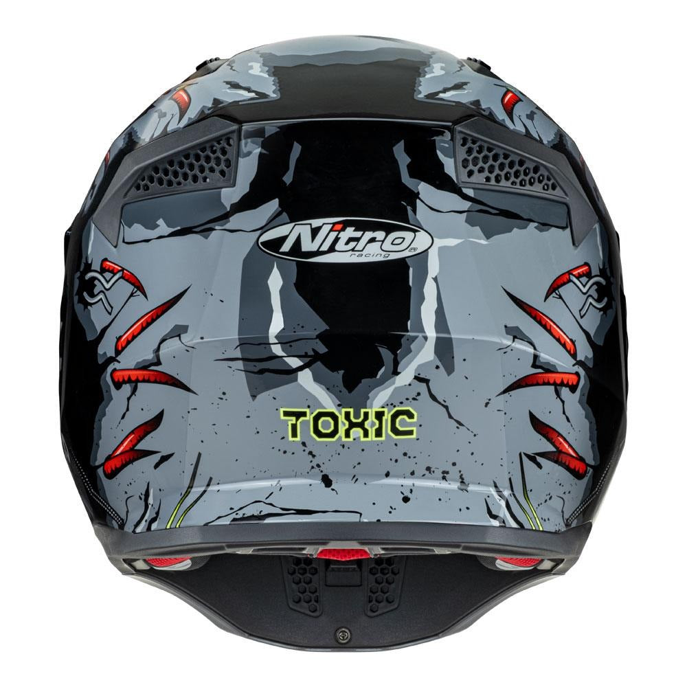 Nitro NZ302 Toxic Gloss Grey/Red Helmet