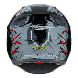 Nitro NZ302 Toxic Gloss Grey/Red Helmet