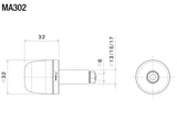 Rizoma Conical Bar Ends Red for 22mm Handlebars