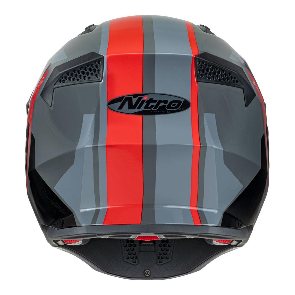 Nitro NZ302 Fighter Gloss Grey/Orange Helmet