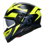 AGV K7 Glimpse Black/Fluro Yellow Helmet
