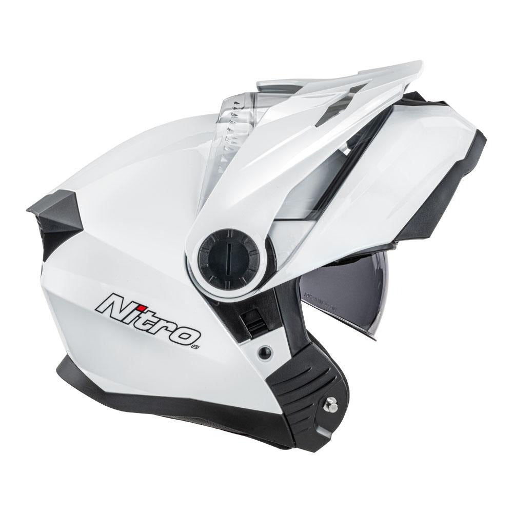 Nitro FA1650 DVS Gloss White Adventure Modular Helmet
