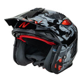 Nitro NZ302 Toxic Gloss Grey/Red Helmet