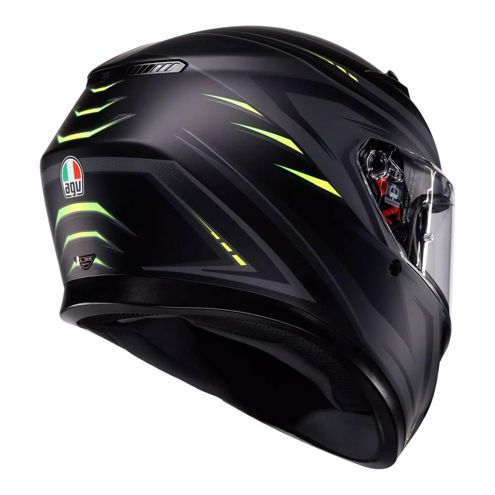 AGV K3 Syth Matte Black/Fluro Yellow Helmet