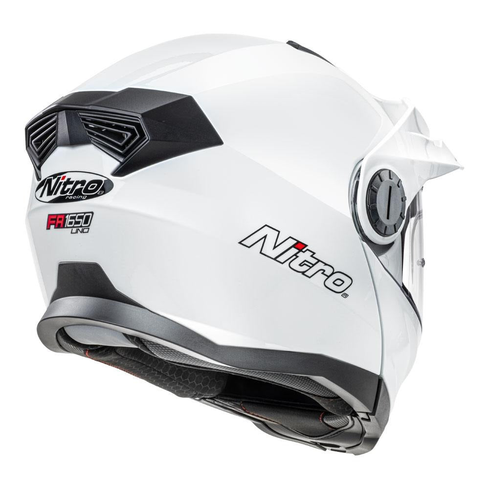Nitro FA1650 DVS Gloss White Adventure Modular Helmet