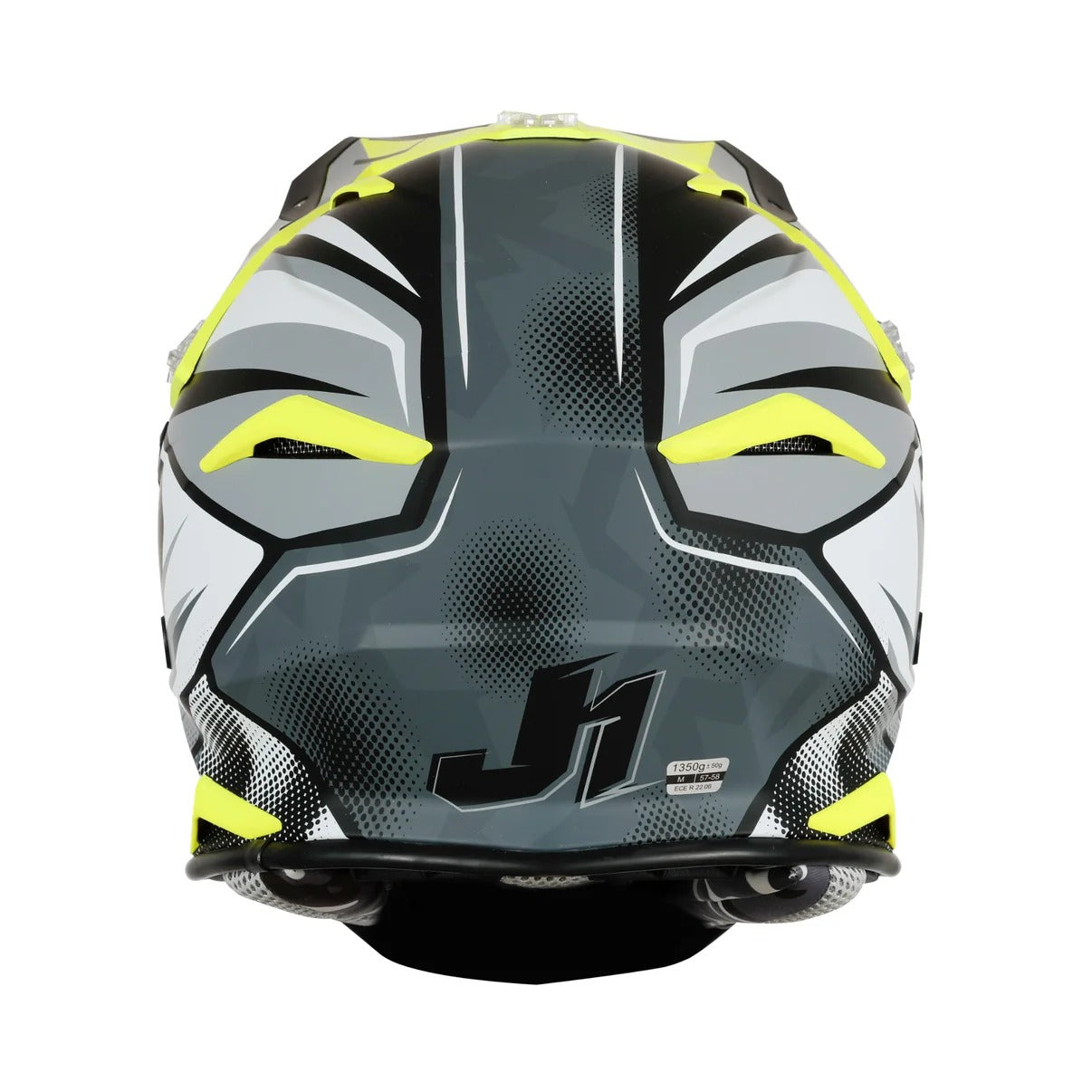Just1 J39 Revo Matte Grey/Fluro Yellow/Black Helmet
