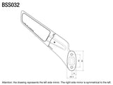 Rizoma R-BSS032B Stealth Mirrors Black for Supersport Models (Pair)