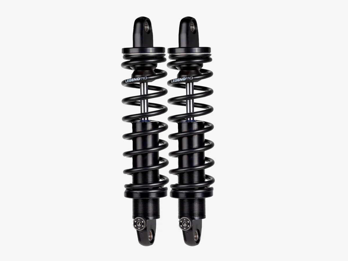 Legend LEG-1310-1118 REVO-A Series 12" Adjustable Standard Duty Rear Shock Absorbers Black for Sportster 04-21