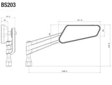Rizoma Circuit 959 Right Mirror Silver