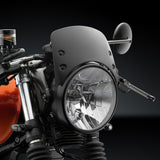 Rizoma Low Headlight Fairing Black for BMW R NineT/Ducati Scrambler/Triumph Thruxton 1200 R/Street Twin
