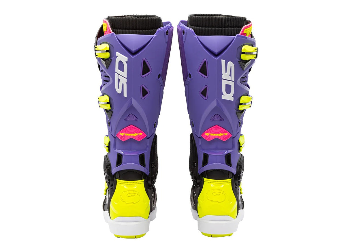 Sidi Crossfire 3 SRS Violet/Black/Fluro Yellow Boots
