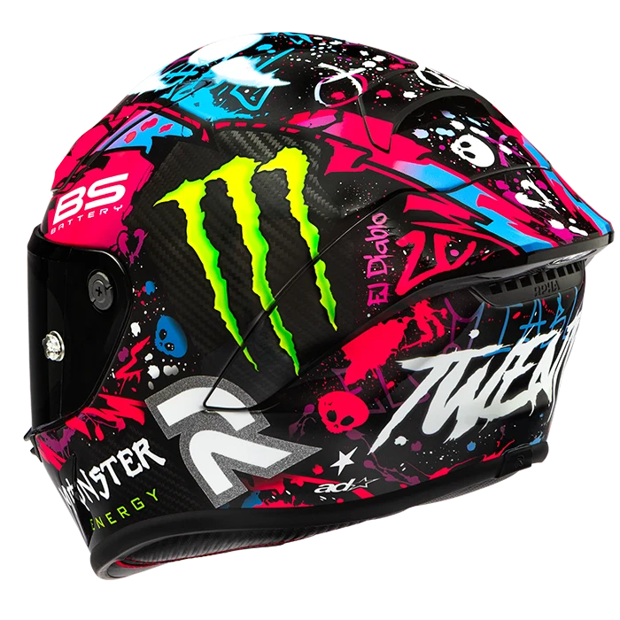HJC RPHA 1 V2 Carbon Funky Diablo MC-8 Helmet