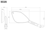Rizoma R-BS326B Blind Spot Mirror Black