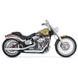 Vance & Hines V16834 Twin Slash 3" Slip-On Mufflers Chrome for Harley-Davidson Softail FXST/Heritage Softail Classic 07-17/Breakout 13-17/Rocker 08-11 Models