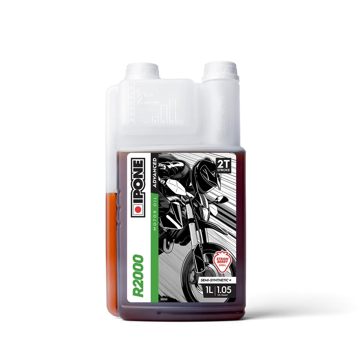 Ipone R2000 Strawberry 2T Engine Oil 1L
