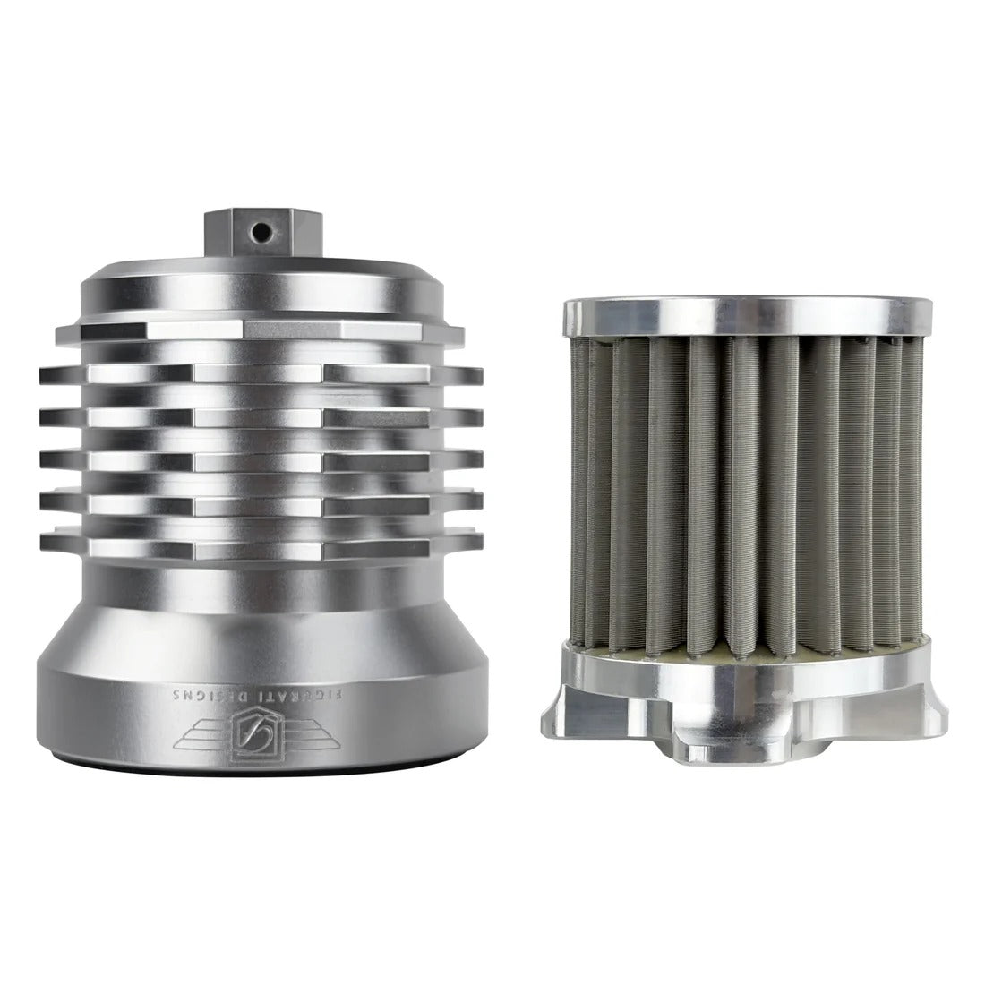 Figurati Designs FIG-FDP01-OILFIL-S Magnetic Reusable Oil Filter Silver for Harley-Davidson Milwaukee Eight 17-Up/Twin Cam 99-17/Evolution 84-99/Sportster 84-21