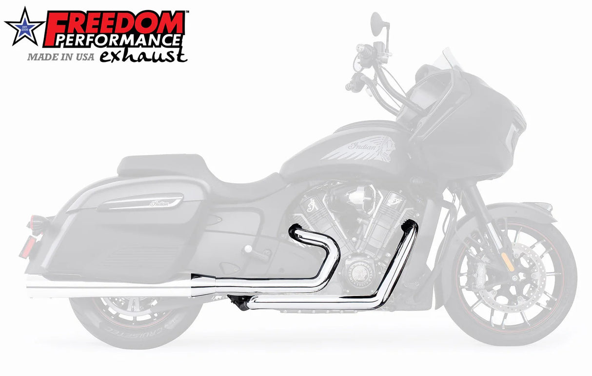 Freedom Performance FPE-IN00246 True Dual Headers Chrome for Indian Challenger 20-Up