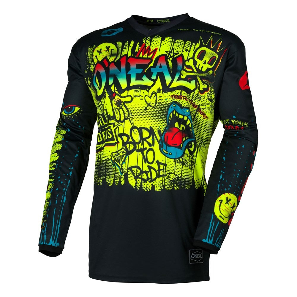 Oneal 2027 Element Rancid Black/Neon Yellow Youth Jersey