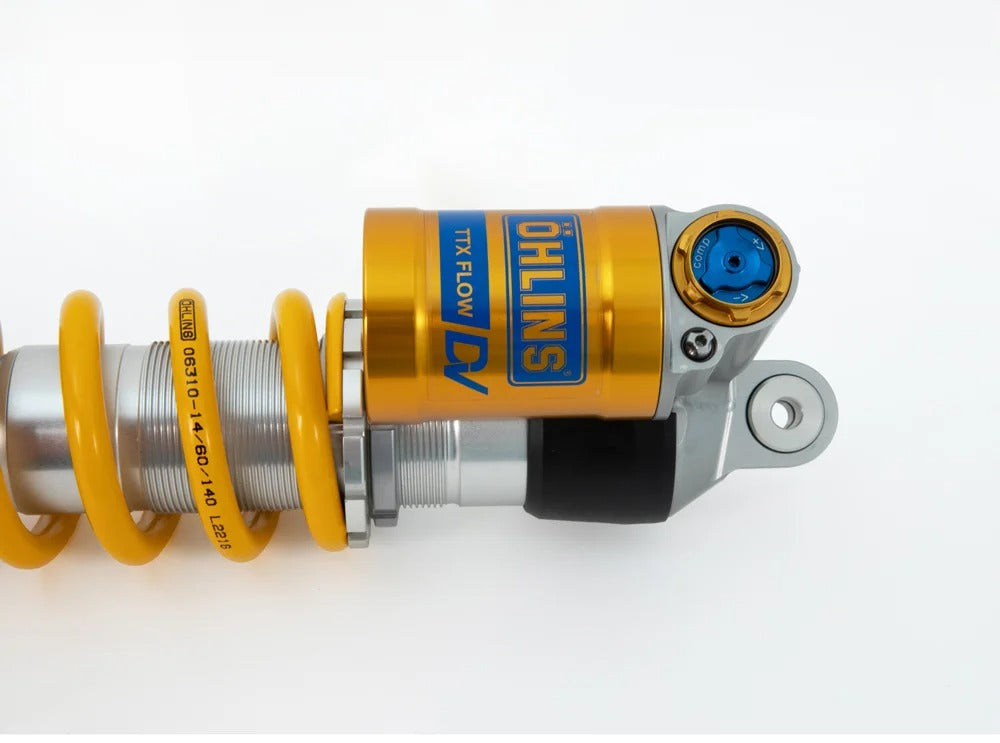 Ohlins DMX 0214 TTX Flow DV Series Rear Shock Absorber for KTM 250/350 SX-F/250/350/450 XC-F/300 SX/300 XC 23-Up/Husqvarna FC 250/350/FX 350/450/TX 300 23-Up/Gas Gas MC250/350F/EX 300/EX 250/350/450F 24-Up Models