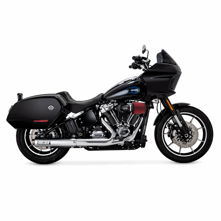 Vance & Hines V16746 Supersport 4" Slip-On Muffler Chrome for Harley-Davidson Softail Street Bob/Low Rider S/Low Rider ST/Heritage 25-Up Models