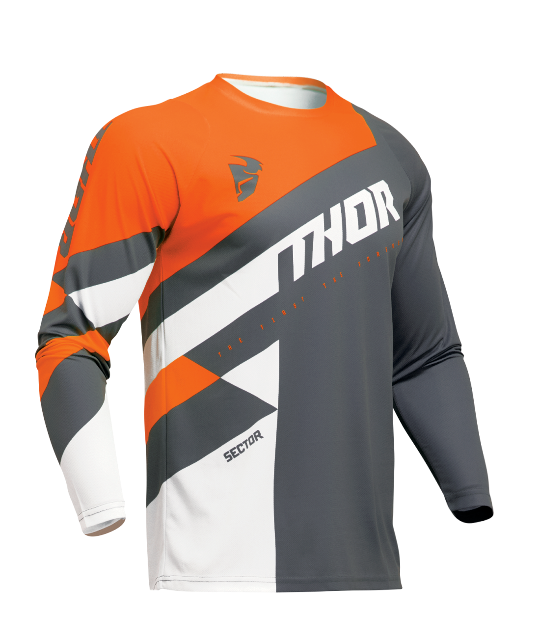 Thor 2025 Sector Checker Charcoal/Orange Jersey