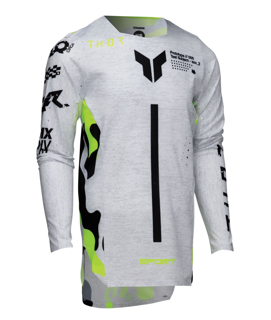 Thor 2025 Sportmode Riot White/Acid Youth Jersey