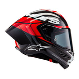 Alpinestars Supertech R10 Element Gloss Black Carbon/Bright Red/White Helmet