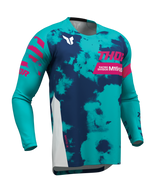 Thor 2026 Launchmode Bleach White/Aqua Youth Jersey