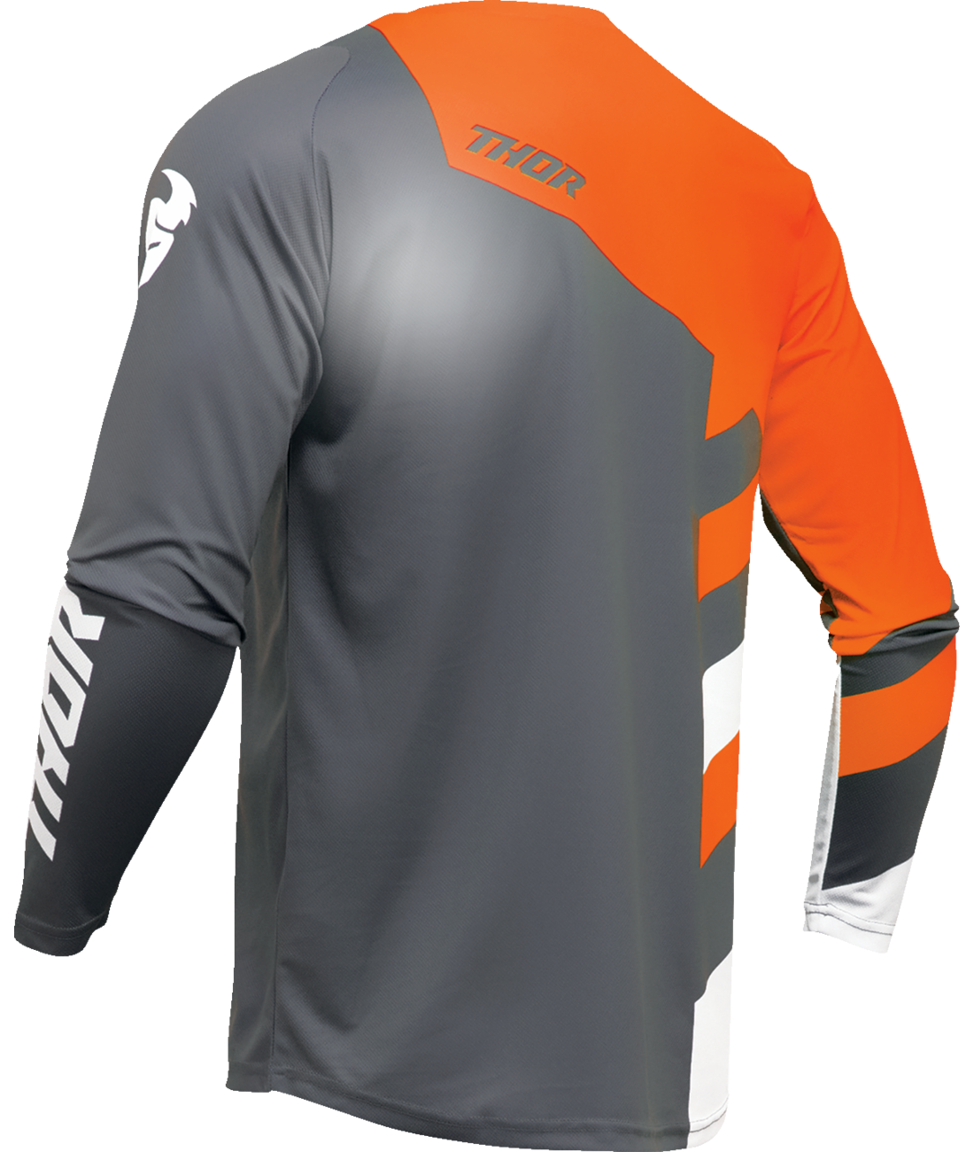 Thor 2025 Sector Checker Charcoal/Orange Youth Jersey