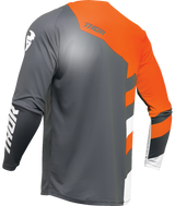 Thor 2025 Sector Checker Charcoal/Orange Youth Jersey