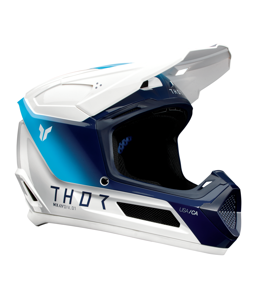 Thor 2026 Fleet Storm Gloss White/Navy Youth Helmet