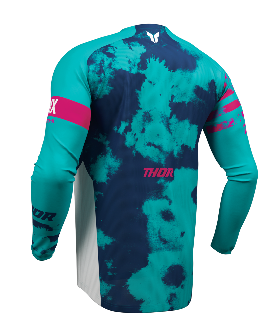 Thor 2026 Launchmode Bleach White/Aqua Youth Jersey