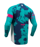 Thor 2026 Launchmode Bleach White/Aqua Youth Jersey