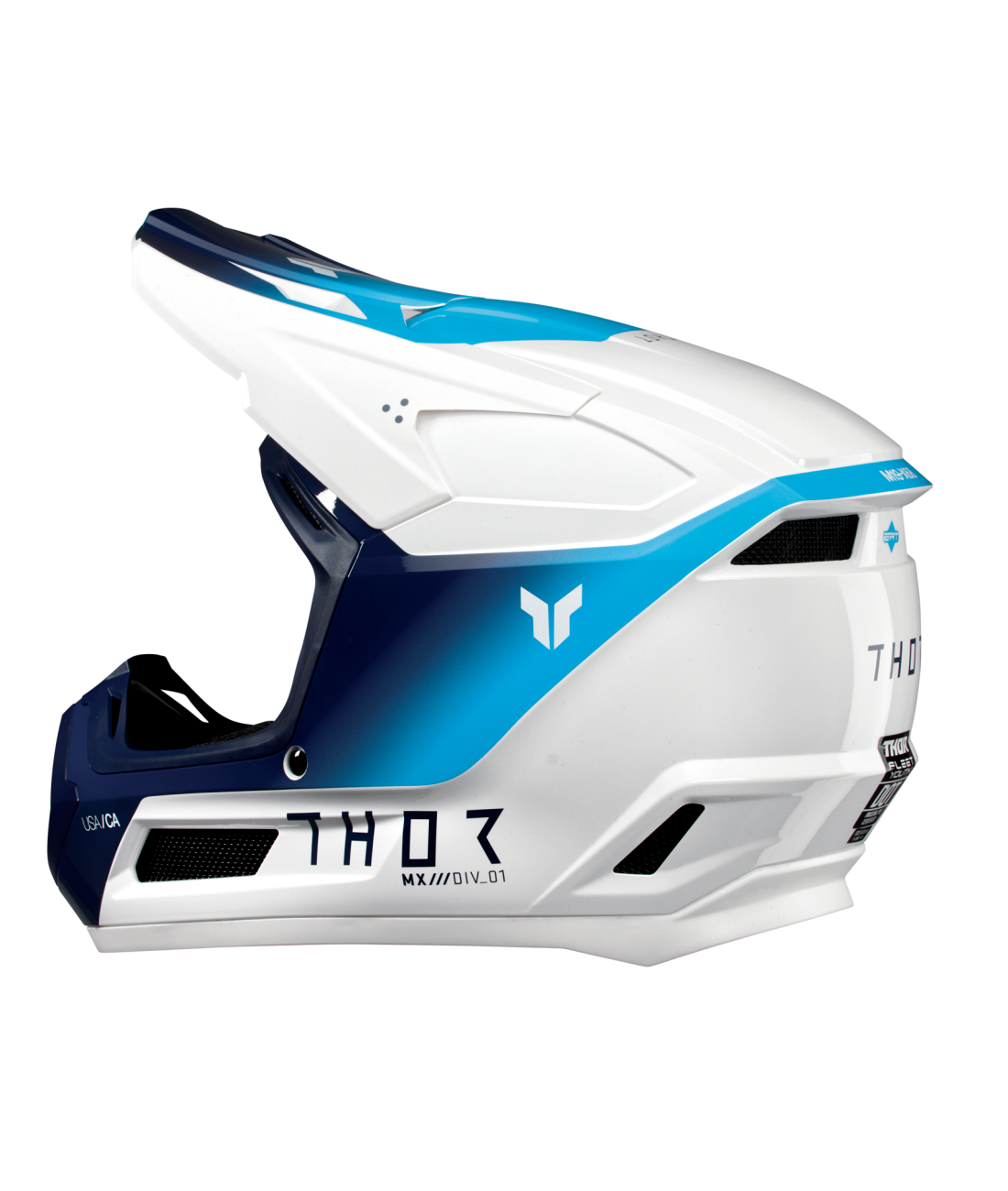 Thor 2026 Fleet Storm Gloss White/Navy Youth Helmet