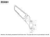 Rizoma R-BSS061B Stealth Mirrors Black for Supersport Models (Pair)