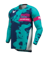 Thor 2026 Launchmode Bleach White/Aqua Youth Jersey