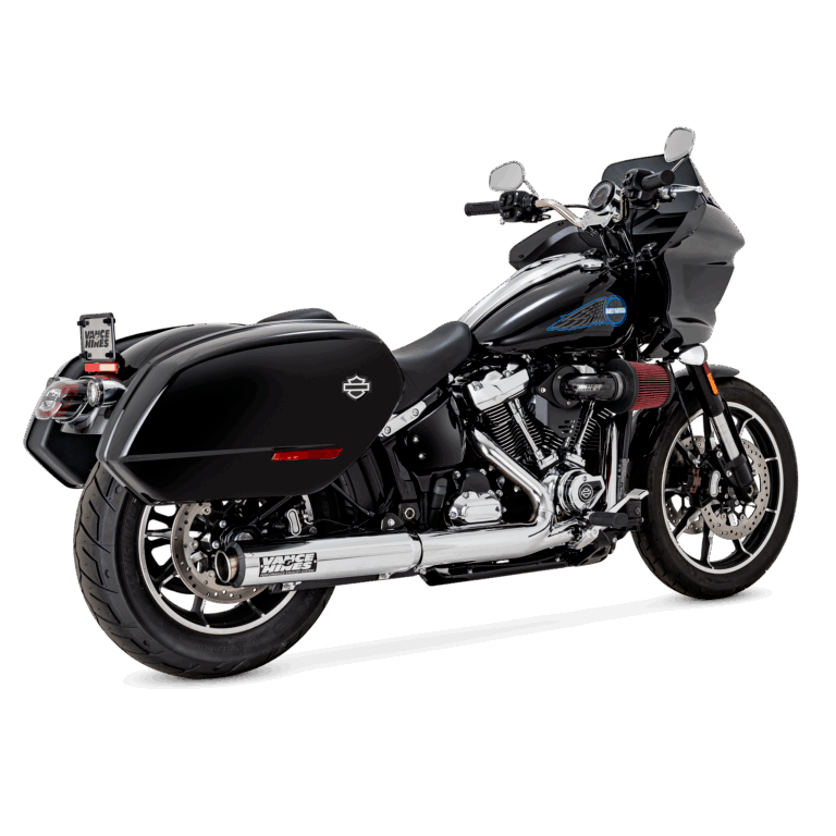Vance & Hines V16746 Supersport 4" Slip-On Muffler Chrome for Harley-Davidson Softail Street Bob/Low Rider S/Low Rider ST/Heritage 25-Up Models