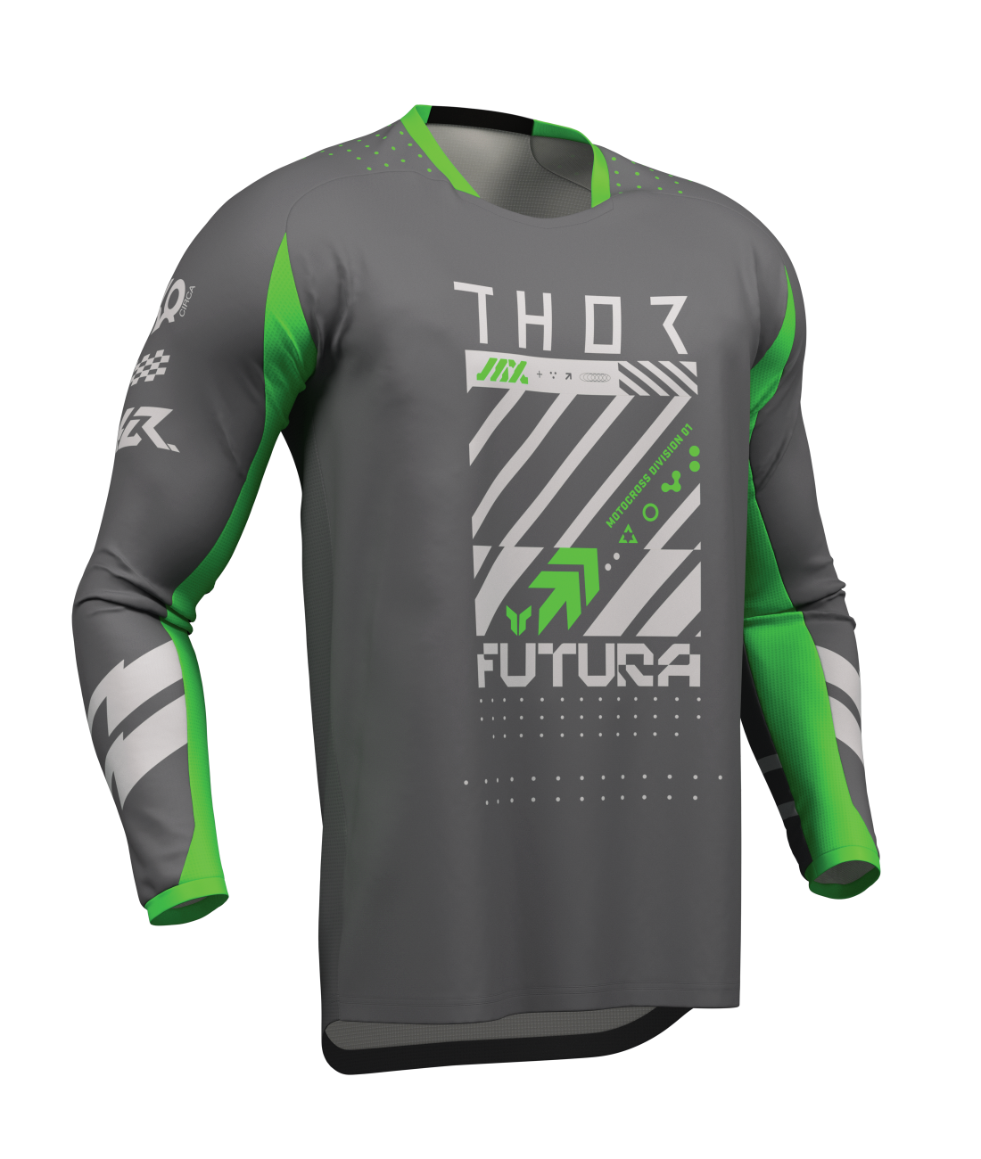 Thor 2026 Launchmode Futura Charcoal/Green Jersey