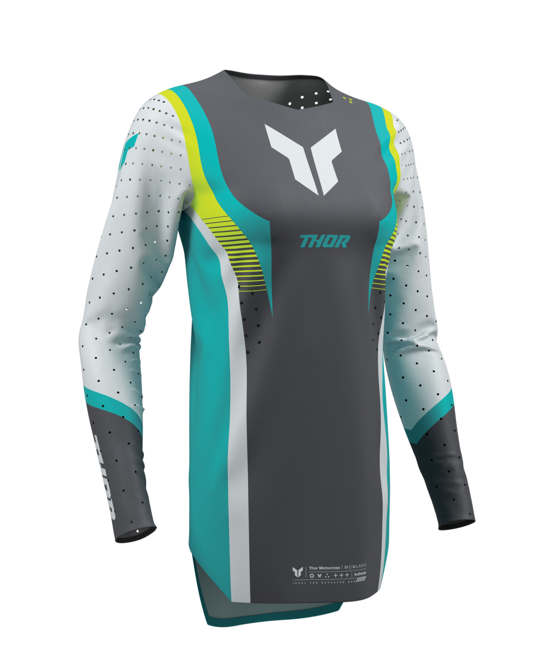 Thor 2026 Sportmode Velocity Grey/Aqua Womens Jersey